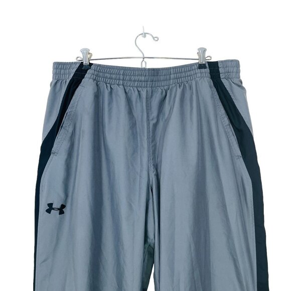 Under Armour Men's XL Gray Track Warm-Up Pants Basketball Straight Mesh Lined - Picture 3 of 8